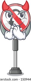 Devil no u turn isolated the mascot