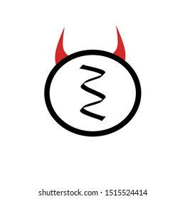 devil noodle logo with a white background. Devil logo vector icon template