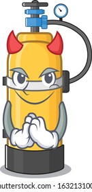 Devil oxygen cylinder Cartoon in character design