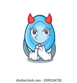 Devil oxygen mask mascot cartoon
