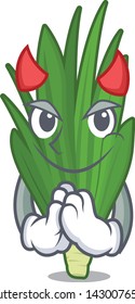 Devil pandan leaves in the cartoon shape