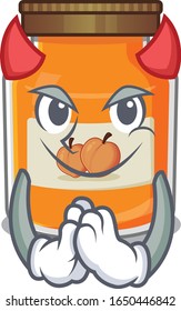 Devil peach jam Cartoon in character design