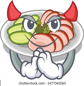 Devil peking dunking fried in mascot pan