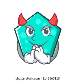 Devil pentagon mascot cartoon style