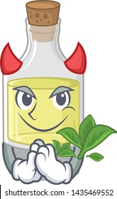 Devil peppermint oil in the character bottles