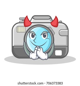 Devil photo camera character cartoon