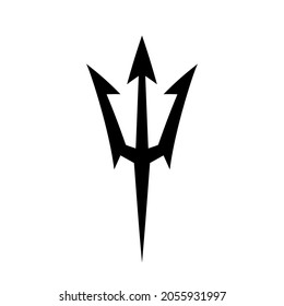 Icono de glifo de la horquilla del diablo. Imagen de cliente aislada en fondo blanco