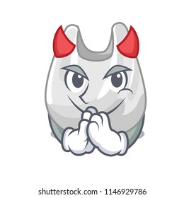 Devil plastic bag mascot cartoon