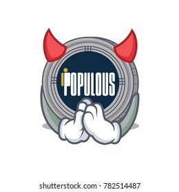 Devil populous coin character cartoon