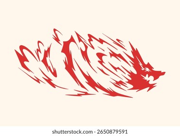 Devil power force explosin vector illustration games element isolated editable