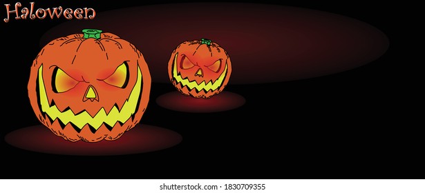 Devil pumpkin head Halloween illustration, Halloween symbol