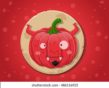 Devil pumpkin icon