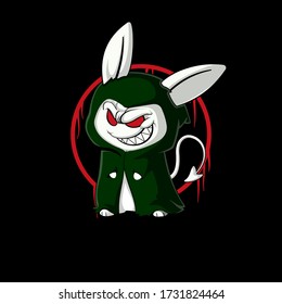 devil rabbit T-shirt design modern