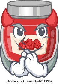 Devil raspberry jam Cartoon in character design