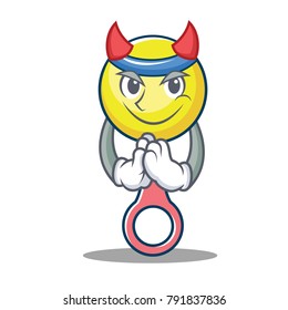 Devil rattle toy mascot cartoon
