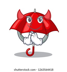 Devil red umbrella lit up cartoon shape