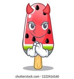 Devil red watermelon ice cream cartoon shaped