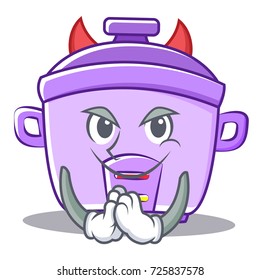 Devil rice cooker character cartoon