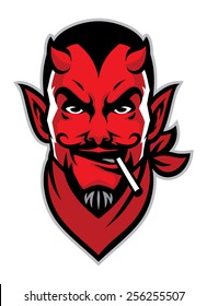 Devil Rider Head Mascot