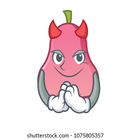 Devil rose apple mascot cartoon