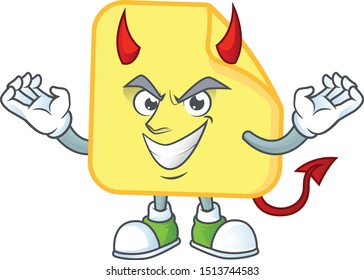 Devil rounded sticker paper cartoon character style.