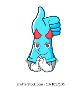 Devil rubber gloves mascot cartoon