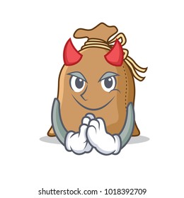 Devil sack mascot cartoon style