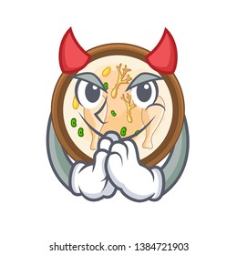 Devil samgyetang in the a character shape