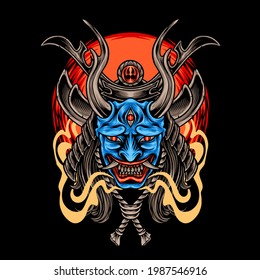 The Devil Samurai Japan Illustration for your merchandise or business