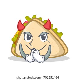 Devil sandwich character cartoon style