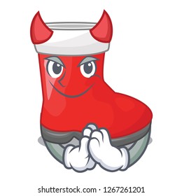 Devil santa boots are on character shelf