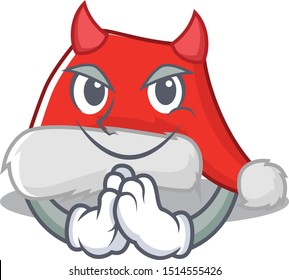 Devil santa hat character shaped in cartoon