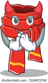 Devil scarf cartoon with the character shape