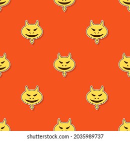 Devil seamless pattern. Vector illustration.