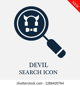 Devil search icon. Editable Devil search icon for web or mobile.