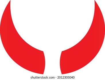 Devil series vector, vector of the devil's red horn. Great for icons or symbols