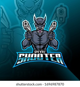 Devil shooter esport mascot logo