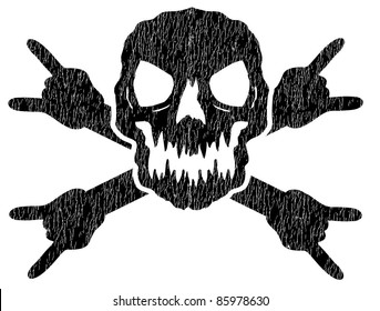 devil sign skull