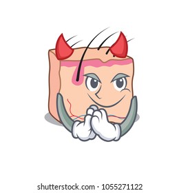 Devil skin mascot cartoon style