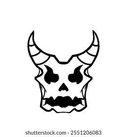 a devil skull design suitable for video games