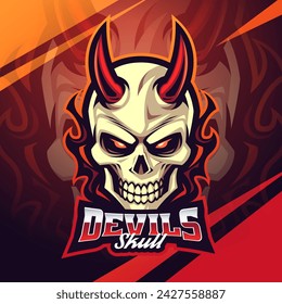Devil skull mascot logo design