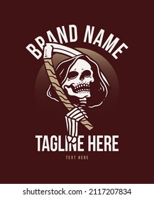 Devil Skull Vector Illustration for Apparel and Community