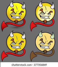 Devil Smiley Set