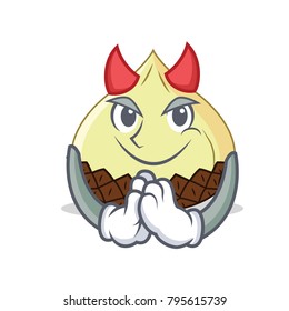 Devil snake fruit mascot cartoon