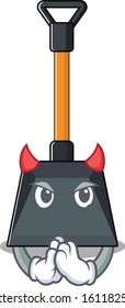 Devil snow shovel Cartoon in character design
