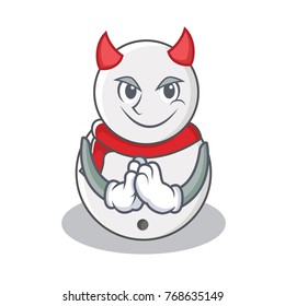 Devil snowman character cartoon style