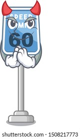 Devil speed limit isolated in the mascot