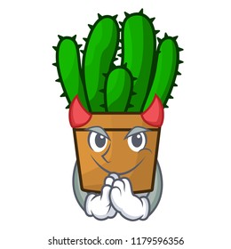 Devil spurge cactus plant isolated on mascot