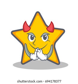 Devil star character cartoon style