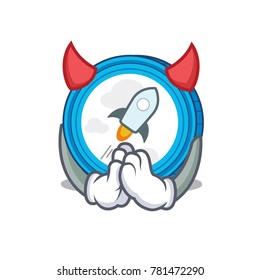 Devil stellar coin character cartoon